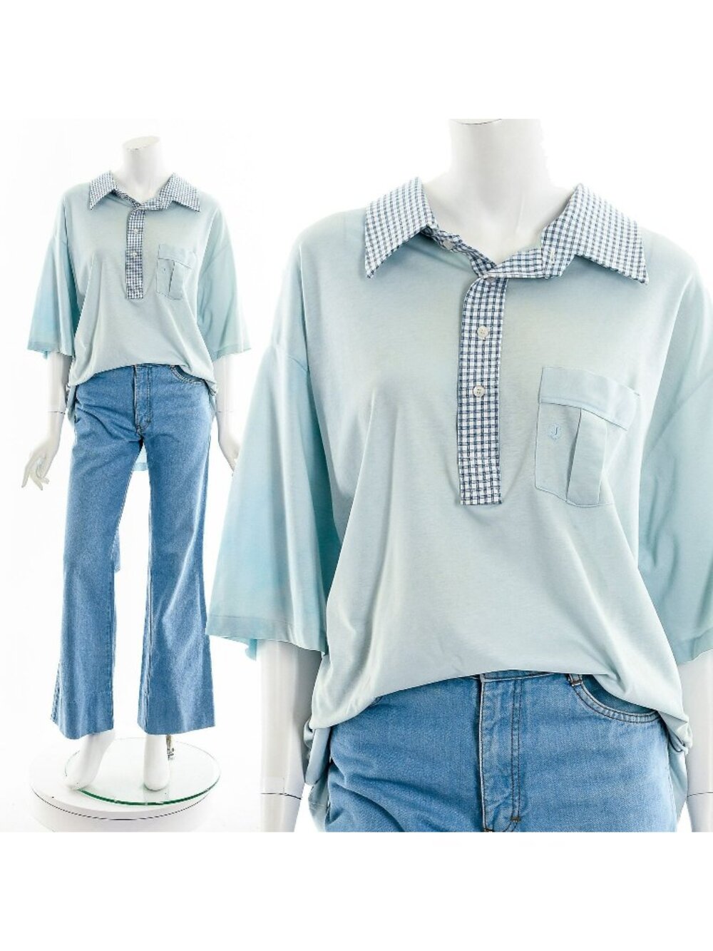 Seafoam Green Polo Shirt 70s